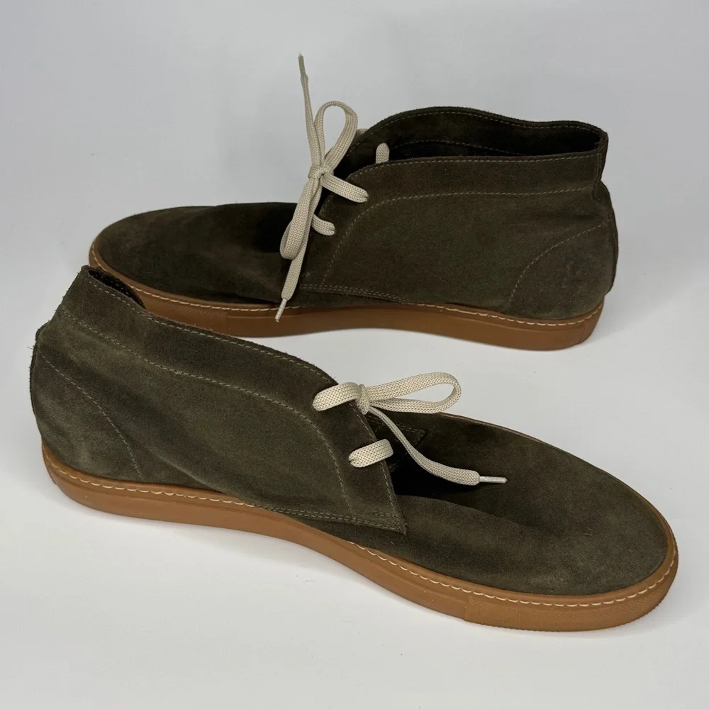 Suede Leather Chukka Boots Mens 11 Earth Green Goblincore Shoes Coop Barneys NY